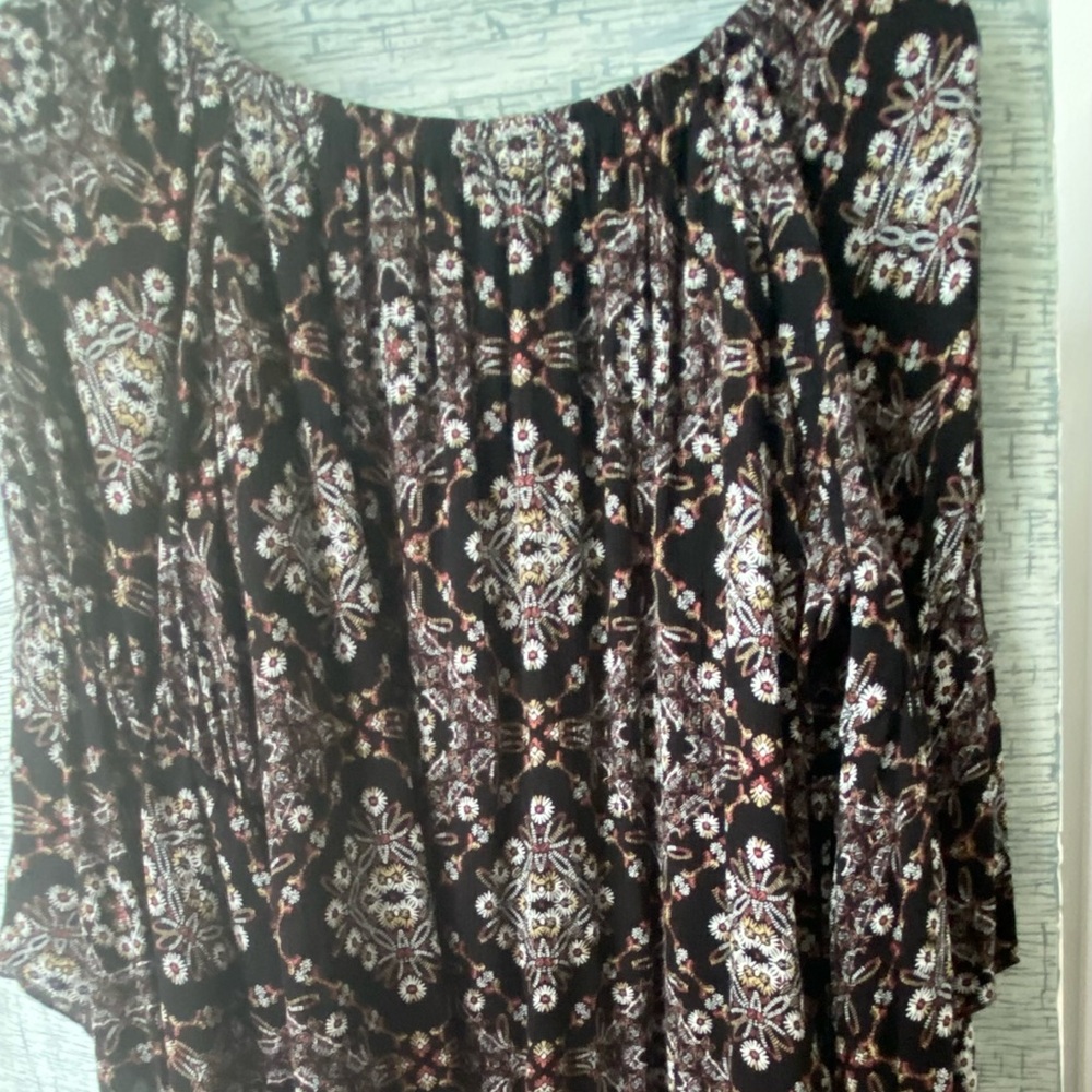Bohemian Patterned Dress, Size XXL, Knee Length